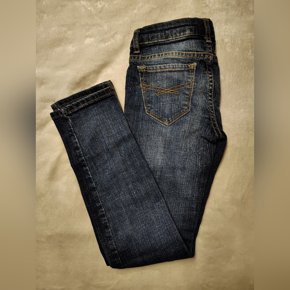 Gap Kids Girls 8S Super Skinny Dark Wash Stretch Denim Jeans